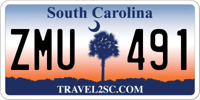 SC license plate ZMU491