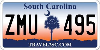 SC license plate ZMU495