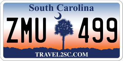 SC license plate ZMU499