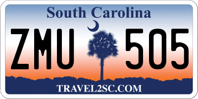 SC license plate ZMU505