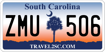 SC license plate ZMU506