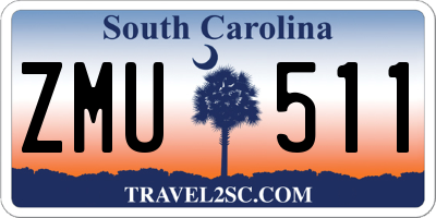 SC license plate ZMU511