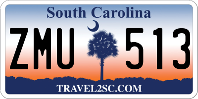 SC license plate ZMU513