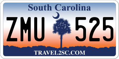 SC license plate ZMU525