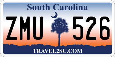 SC license plate ZMU526