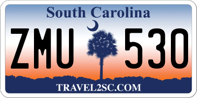 SC license plate ZMU530