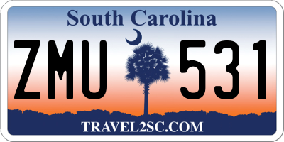 SC license plate ZMU531