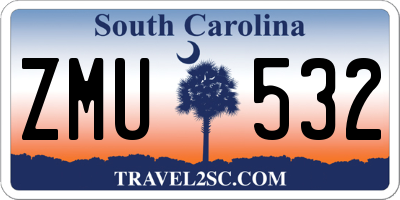 SC license plate ZMU532