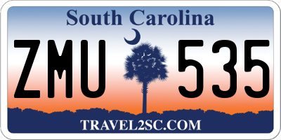 SC license plate ZMU535