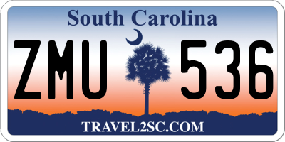 SC license plate ZMU536