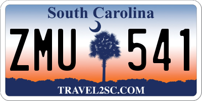 SC license plate ZMU541