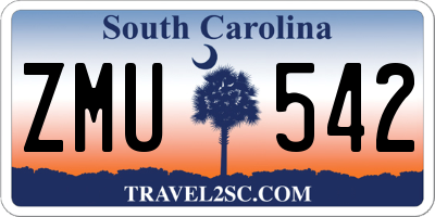 SC license plate ZMU542