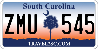 SC license plate ZMU545