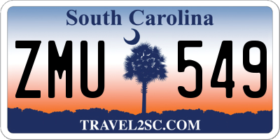 SC license plate ZMU549