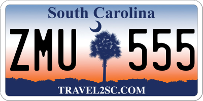 SC license plate ZMU555