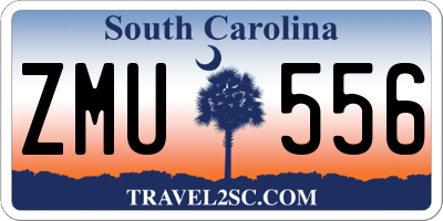SC license plate ZMU556