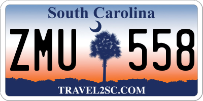 SC license plate ZMU558