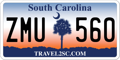 SC license plate ZMU560