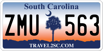 SC license plate ZMU563