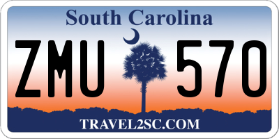SC license plate ZMU570