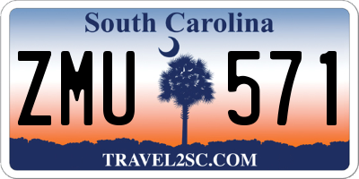 SC license plate ZMU571
