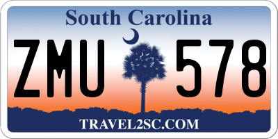 SC license plate ZMU578