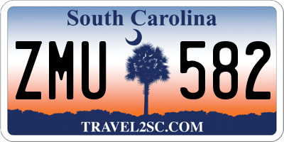 SC license plate ZMU582