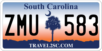 SC license plate ZMU583