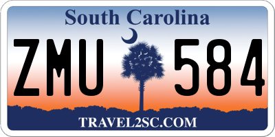 SC license plate ZMU584