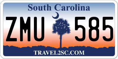 SC license plate ZMU585