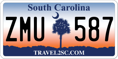 SC license plate ZMU587