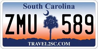 SC license plate ZMU589