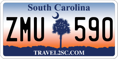SC license plate ZMU590
