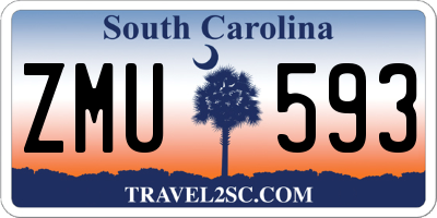 SC license plate ZMU593