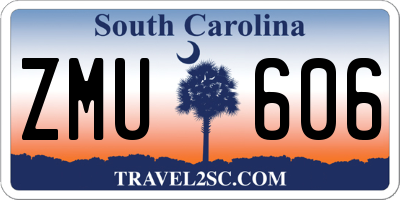 SC license plate ZMU606