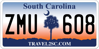 SC license plate ZMU608