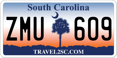 SC license plate ZMU609