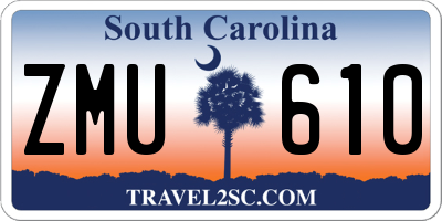 SC license plate ZMU610