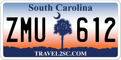 SC license plate ZMU612