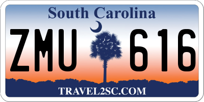 SC license plate ZMU616