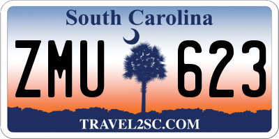 SC license plate ZMU623