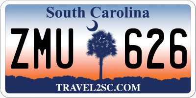 SC license plate ZMU626