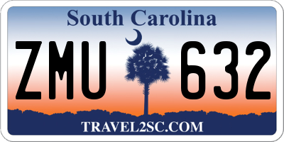 SC license plate ZMU632