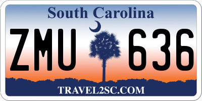 SC license plate ZMU636