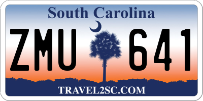 SC license plate ZMU641