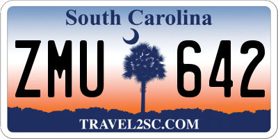 SC license plate ZMU642