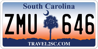 SC license plate ZMU646