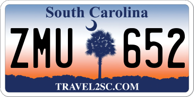 SC license plate ZMU652