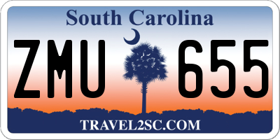 SC license plate ZMU655