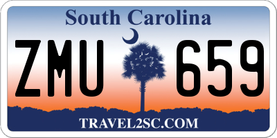 SC license plate ZMU659